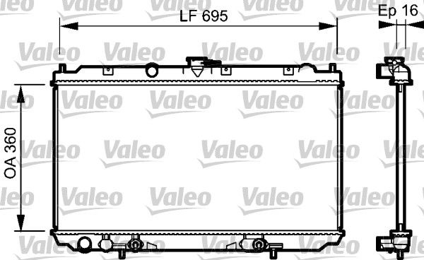 734473 VALEO Радиатор, охлаждение двигателя