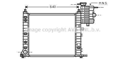 MSA2350 AVA QUALITY COOLING Радиатор, охлаждение двигателя