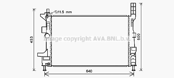 FD2578 AVA QUALITY COOLING Радиатор, охлаждение двигателя