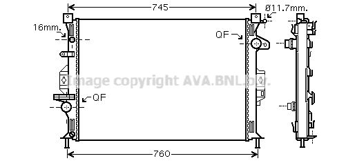 FDA2425 AVA QUALITY COOLING Радиатор, охлаждение двигателя