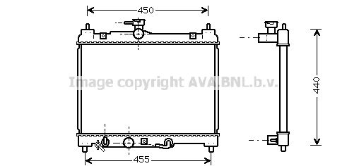 TO2459 AVA QUALITY COOLING Радиатор, охлаждение двигателя