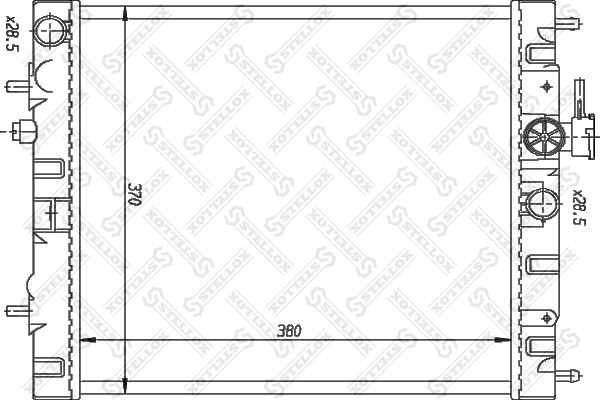 1025984SX STELLOX Радиатор, охлаждение двигателя