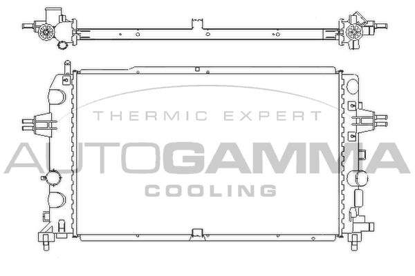 105175 AUTOGAMMA Радиатор, охлаждение двигателя