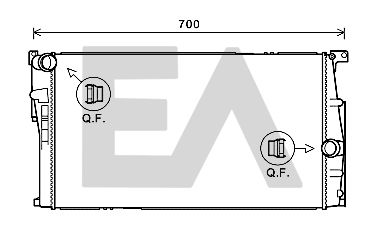 31R07108 EACLIMA Радиатор, охлаждение двигателя