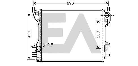 31R35001 EACLIMA Радиатор, охлаждение двигателя