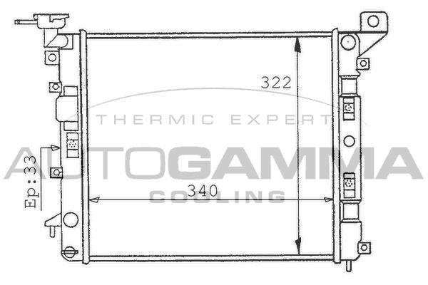 100625 AUTOGAMMA Радиатор, охлаждение двигателя