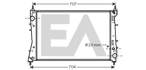 31R25133 EACLIMA Радиатор, охлаждение двигателя