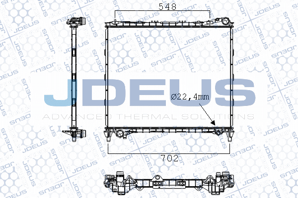 M0020410 JDEUS Радиатор, охлаждение двигателя