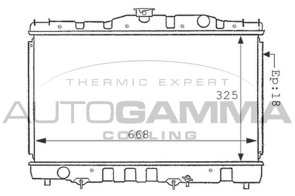 100996 AUTOGAMMA Радиатор, охлаждение двигателя