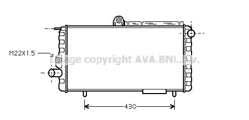 AL2007 AVA QUALITY COOLING Радиатор, охлаждение двигателя