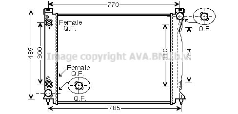 AIA2232 AVA QUALITY COOLING Радиатор, охлаждение двигателя