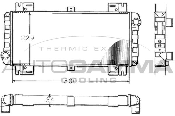 100351 AUTOGAMMA Радиатор, охлаждение двигателя