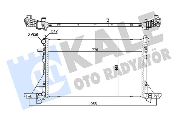 355815 KALE OTO RADYATÖR Радиатор, охлаждение двигателя