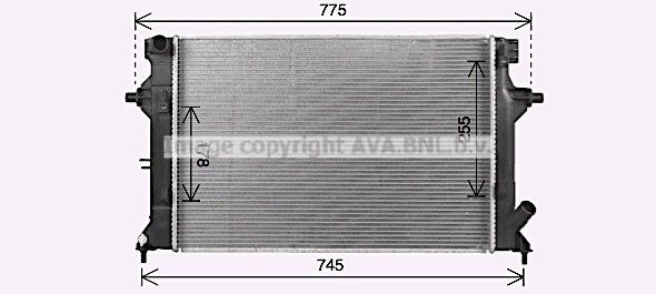 KA2340 AVA QUALITY COOLING Радиатор, охлаждение двигателя