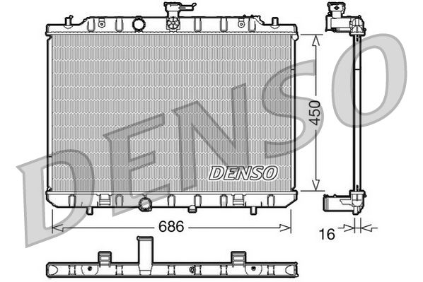 DRM46006 DENSO Радиатор, охлаждение двигателя