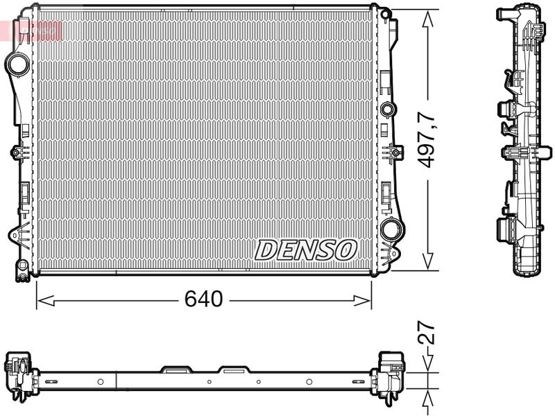 DRM17116 DENSO Радиатор, охлаждение двигателя