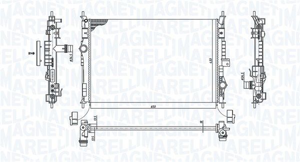 350213199600 MAGNETI MARELLI Радиатор, охлаждение двигателя