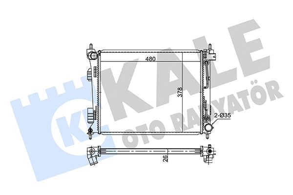 354280 KALE OTO RADYATÖR Радиатор, охлаждение двигателя