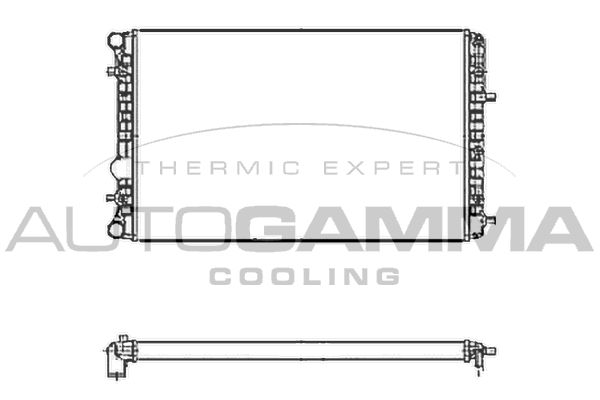 104870 AUTOGAMMA Радиатор, охлаждение двигателя