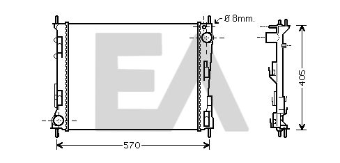 31R60143 EACLIMA Радиатор, охлаждение двигателя