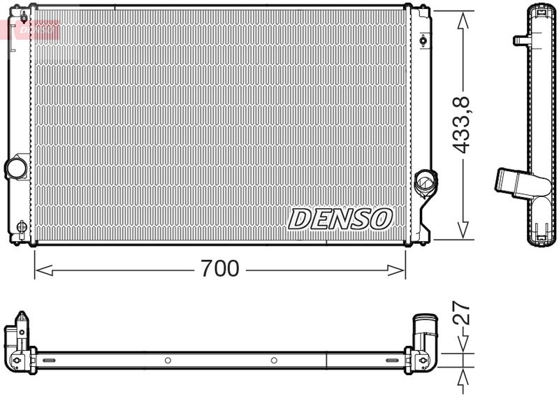 DRM51019 DENSO Радиатор, охлаждение двигателя