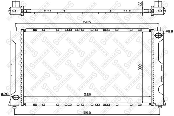 1025202SX STELLOX Радиатор, охлаждение двигателя