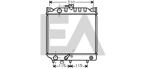 31R69006 EACLIMA Радиатор, охлаждение двигателя