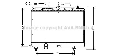 AU2154 AVA QUALITY COOLING Радиатор, охлаждение двигателя