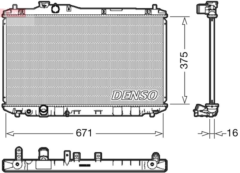 DRM40037 DENSO Радиатор, охлаждение двигателя