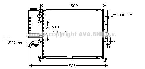 BW2122 AVA QUALITY COOLING Радиатор, охлаждение двигателя