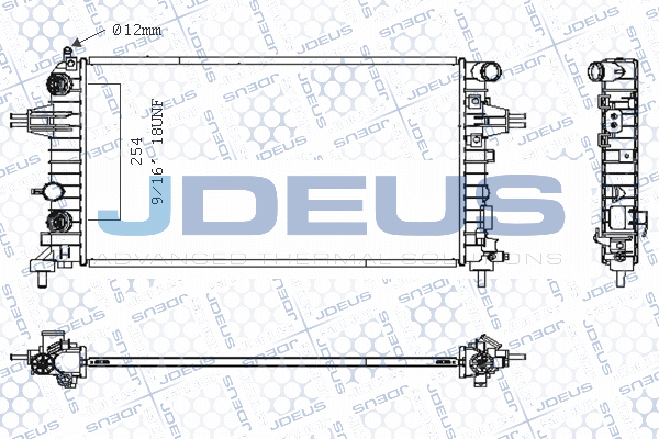 M0200970 JDEUS Радиатор, охлаждение двигателя