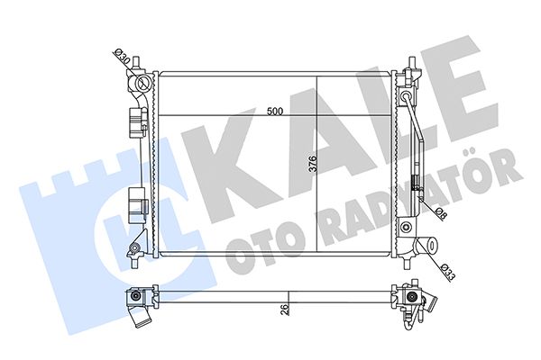 358965 KALE OTO RADYATÖR Радиатор, охлаждение двигателя