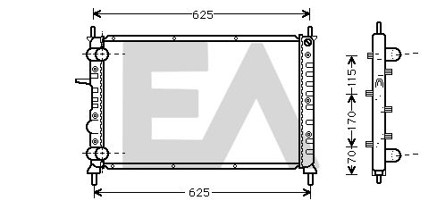 31R25047 EACLIMA Радиатор, охлаждение двигателя