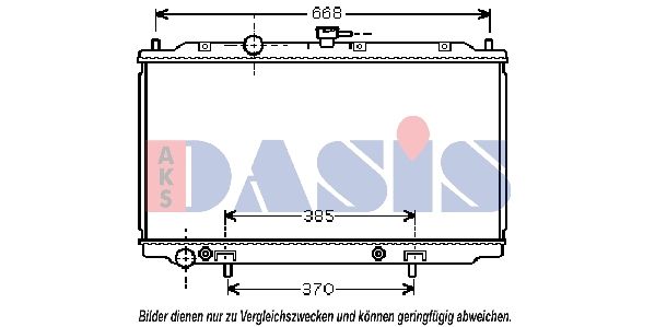 070087N AKS DASIS Радиатор, охлаждение двигателя