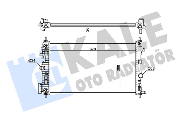 346190 KALE OTO RADYATÖR Радиатор, охлаждение двигателя