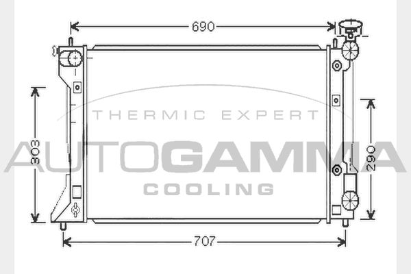 104714 AUTOGAMMA Радиатор, охлаждение двигателя