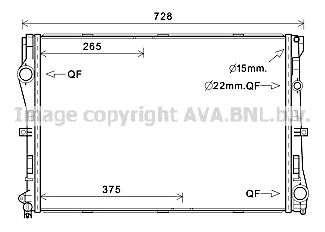 MS2679 AVA QUALITY COOLING Радиатор, охлаждение двигателя