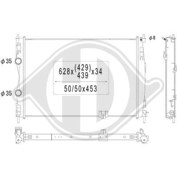 DCM1859 DIEDERICHS Радиатор, охлаждение двигателя