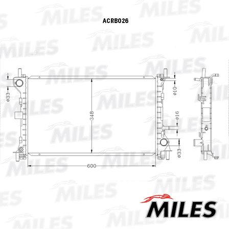 ACRB026 MILES Радиатор, охлаждение двигателя