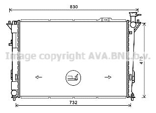 HY2435 AVA QUALITY COOLING Радиатор, охлаждение двигателя