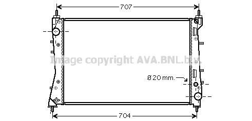 FT2359 AVA QUALITY COOLING Радиатор, охлаждение двигателя