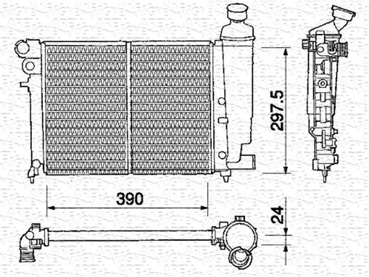 350213371000 MAGNETI MARELLI Радиатор, охлаждение двигателя