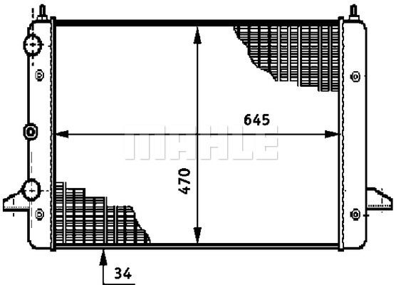 CR639000S MAHLE Радиатор, охлаждение двигателя