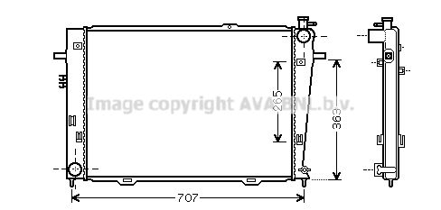 HY2126 AVA QUALITY COOLING Радиатор, охлаждение двигателя