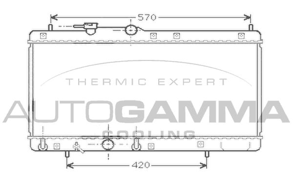 104258 AUTOGAMMA Радиатор, охлаждение двигателя