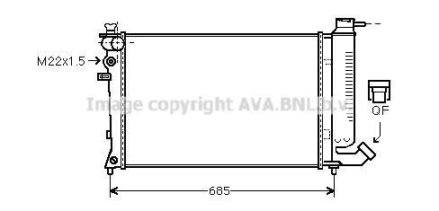 CNA2135 AVA QUALITY COOLING Радиатор, охлаждение двигателя