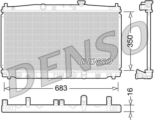 DRM40032 DENSO Радиатор, охлаждение двигателя