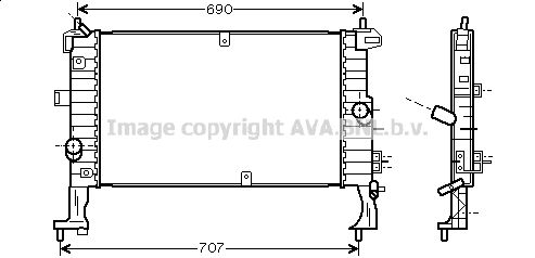 OL2346 AVA QUALITY COOLING Радиатор, охлаждение двигателя