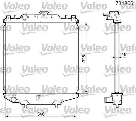 731866 VALEO Радиатор, охлаждение двигателя