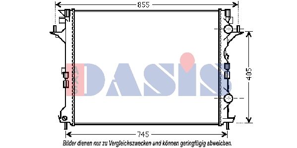 180073N AKS DASIS Радиатор, охлаждение двигателя